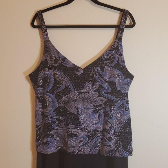 R-m-richards Women's Blue and Black Dress - Picture 5 of 8